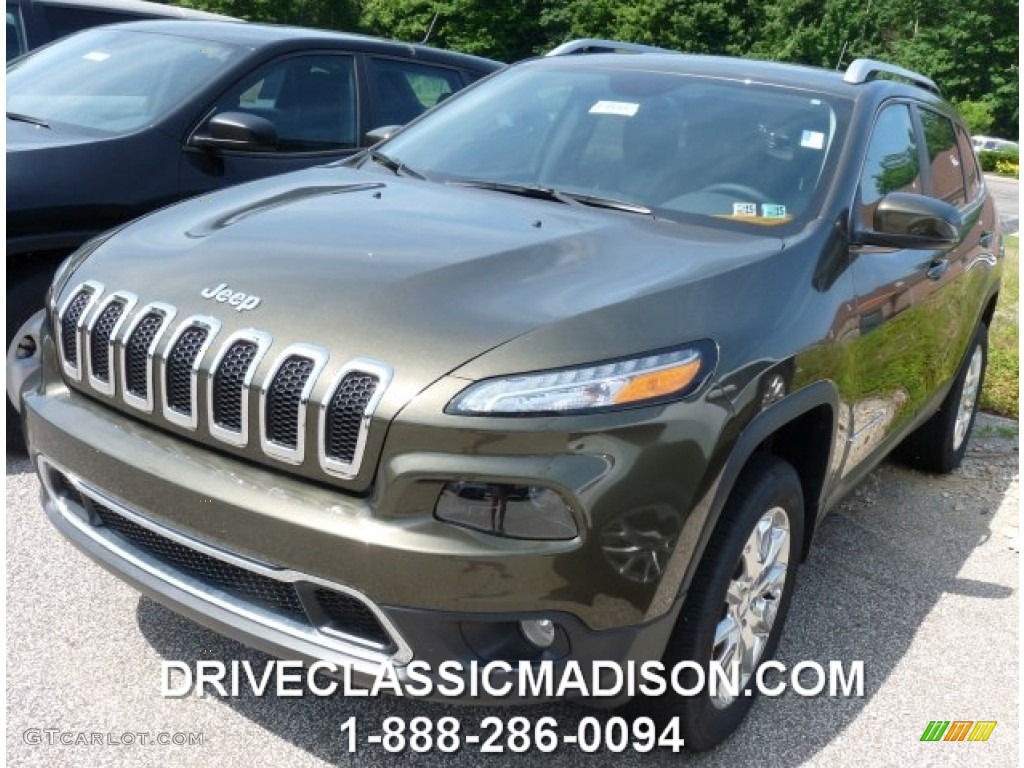 2014 Cherokee Limited 4x4 - ECO Green Pearl / Iceland - Black/Iceland Gray photo #1