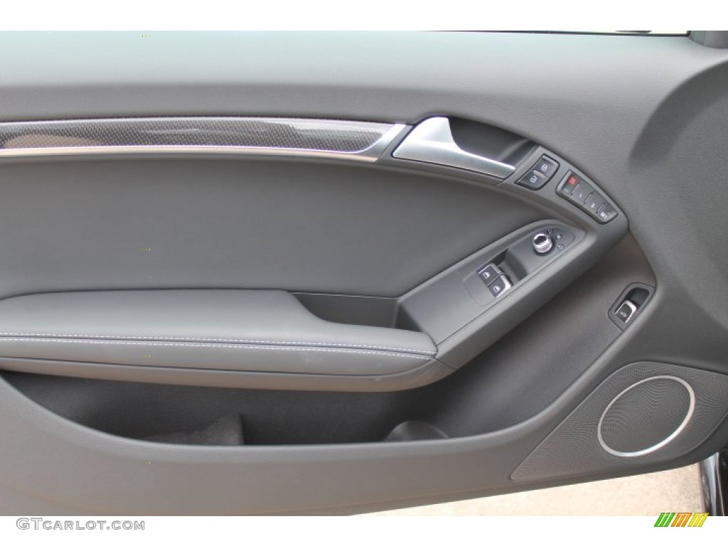 2015 Audi S5 3.0T Premium Plus quattro Coupe Black Door Panel Photo #95067844