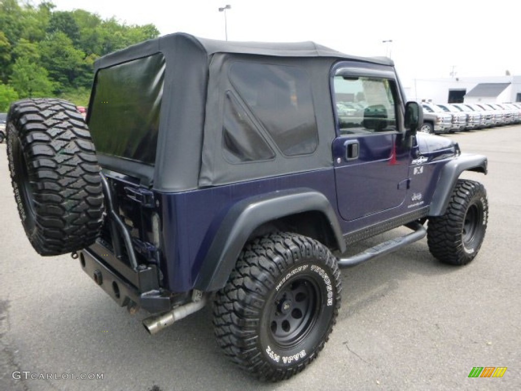 2003 Wrangler X 4x4 - Intense Blue Pearl / Dark Slate Gray photo #4