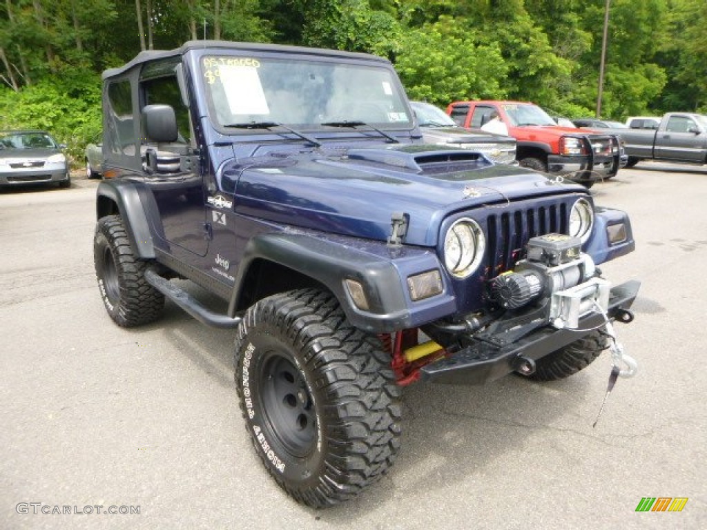 2003 Wrangler X 4x4 - Intense Blue Pearl / Dark Slate Gray photo #5
