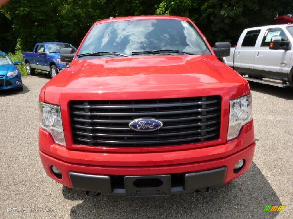 2014 F150 STX Regular Cab 4x4 - Race Red / Black photo #3