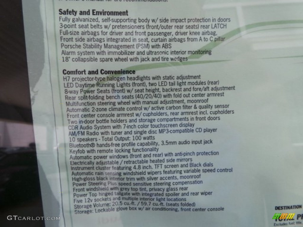 2014 Porsche Cayenne S Hybrid Window Sticker Photo #95071065