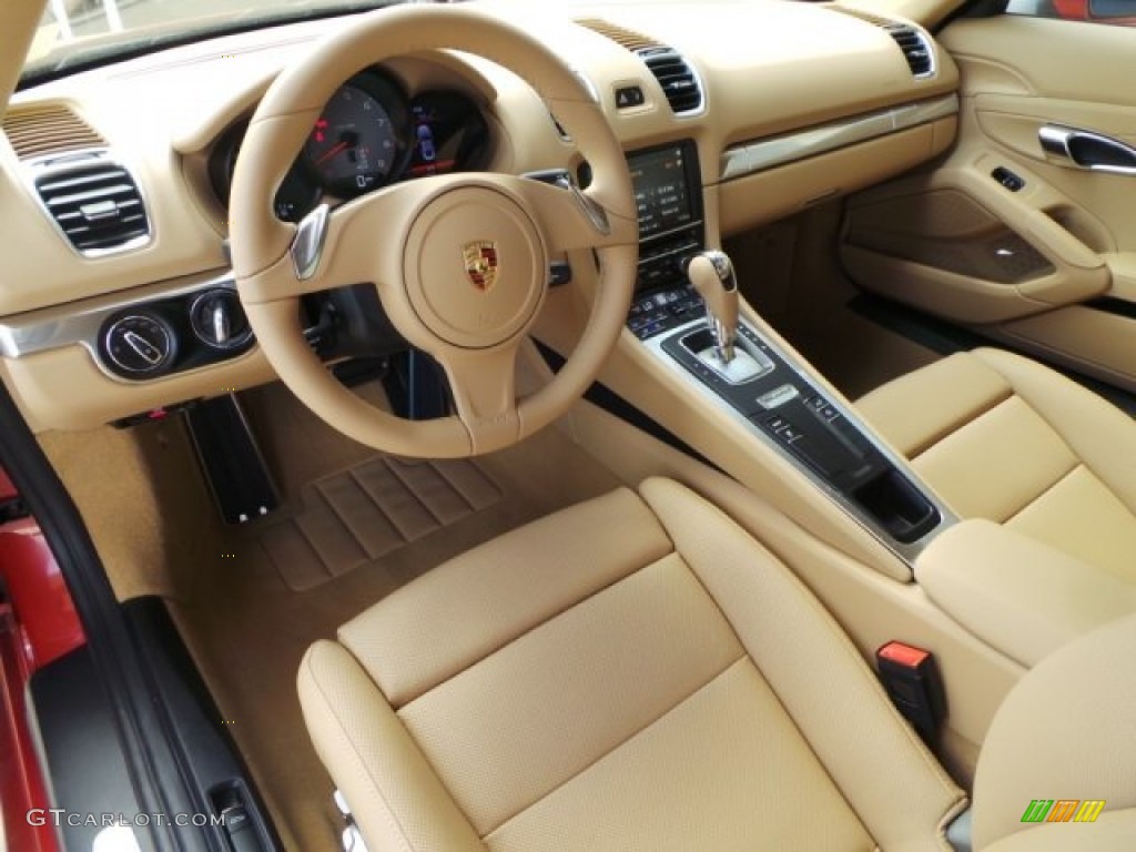 Luxor Beige Interior 2014 Porsche Cayman S Photo #95073201