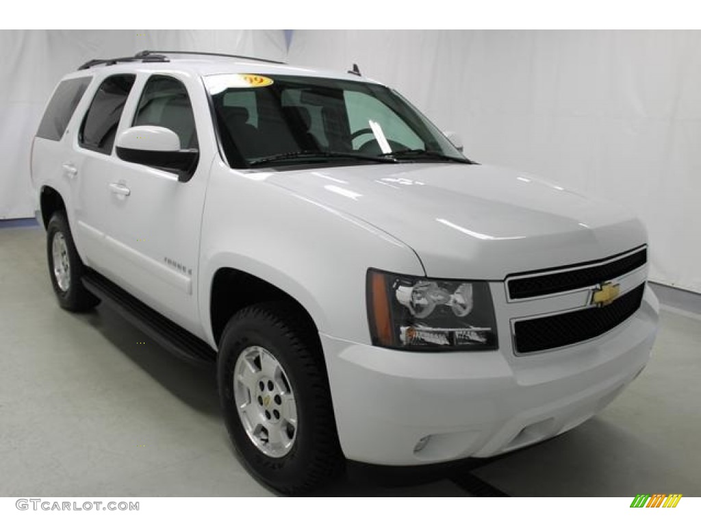2009 Tahoe LT 4x4 - Summit White / Light Titanium photo #6