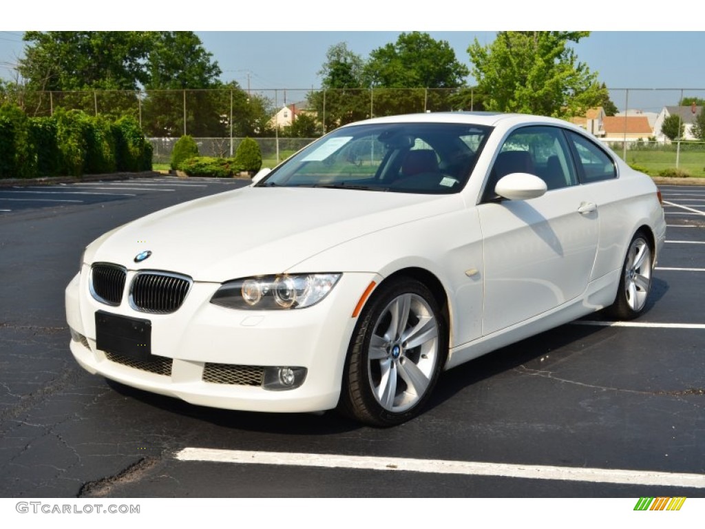 2007 3 Series 335i Coupe - Alpine White / Coral Red/Black photo #3