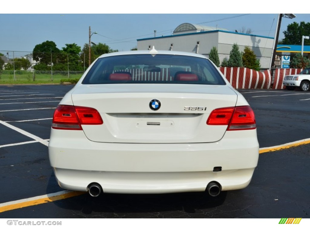 2007 3 Series 335i Coupe - Alpine White / Coral Red/Black photo #6
