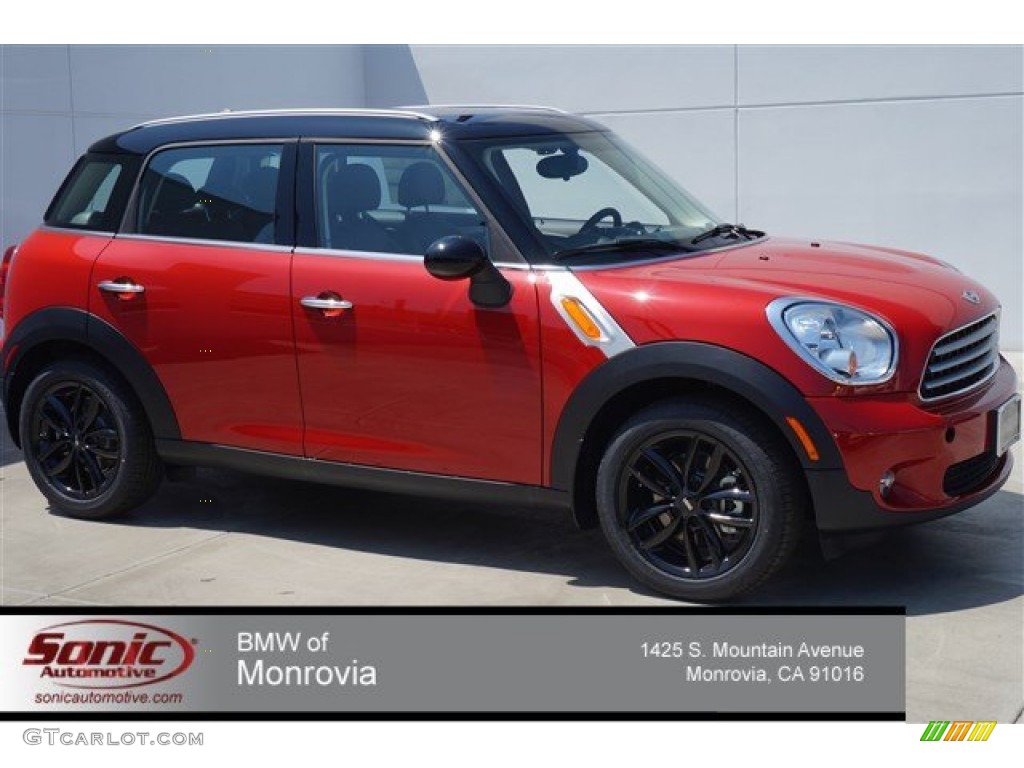 2014 Cooper Countryman - Blazing Red Metallic / Carbon Black photo #1