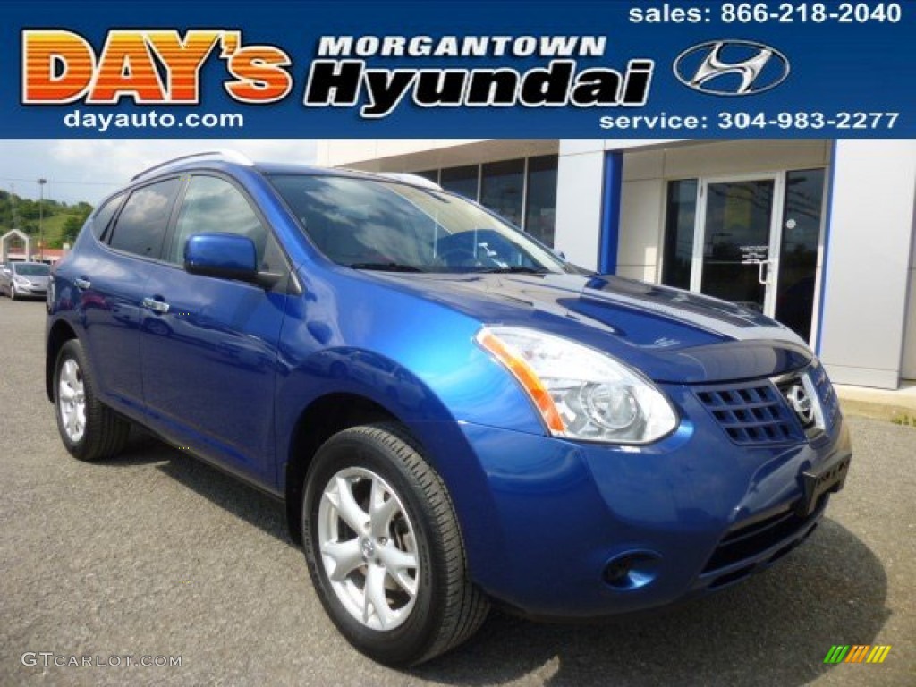 2010 Rogue SL AWD - Indigo Blue / Gray photo #1