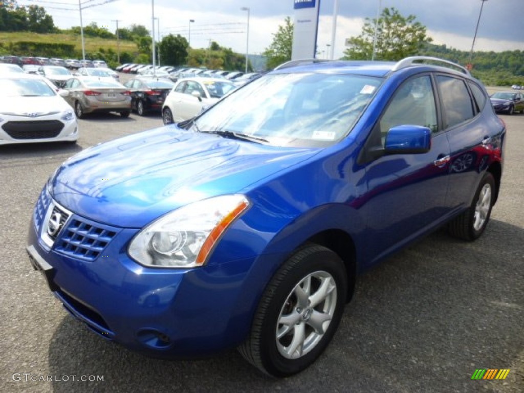 2010 Rogue SL AWD - Indigo Blue / Gray photo #3