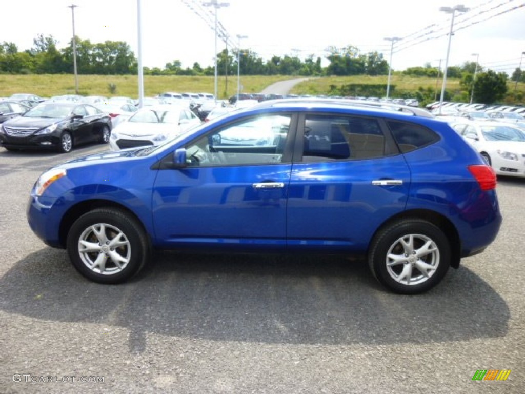 2010 Rogue SL AWD - Indigo Blue / Gray photo #4