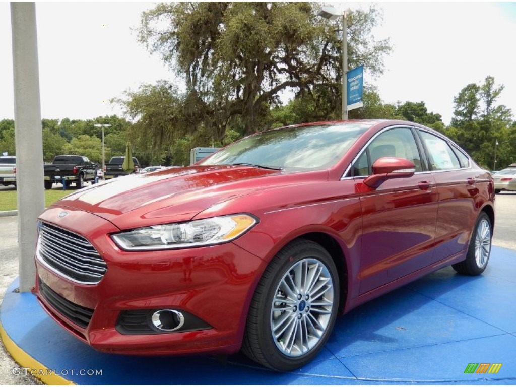 2014 Fusion SE EcoBoost - Ruby Red / Dune photo #1