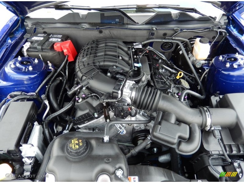 2014 Mustang V6 Coupe - Deep Impact Blue / Medium Stone photo #11