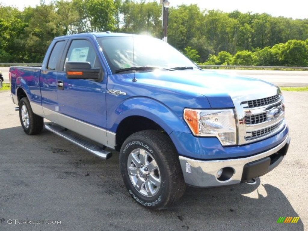 2014 F150 XLT SuperCab 4x4 - Blue Flame / Steel Grey photo #2