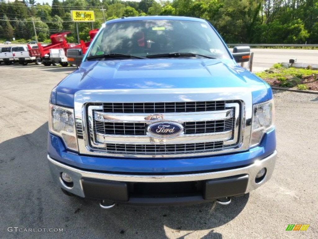 2014 F150 XLT SuperCab 4x4 - Blue Flame / Steel Grey photo #3