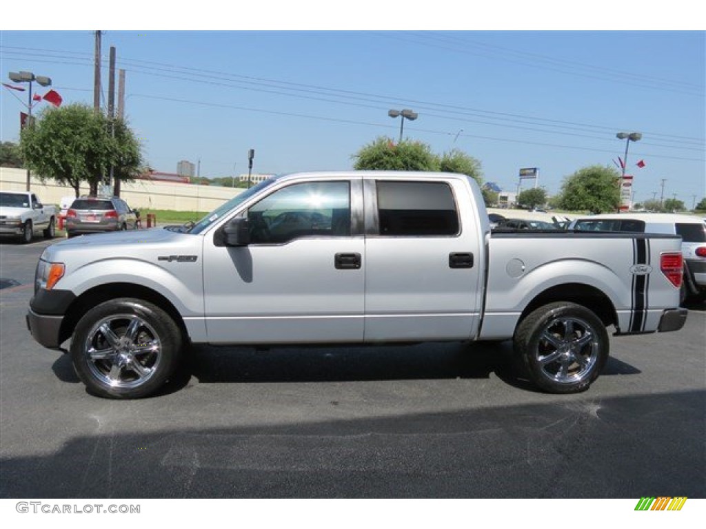 2011 F150 XL SuperCrew - Ingot Silver Metallic / Steel Gray photo #4