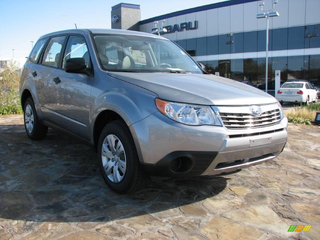 2009 Forester 2.5 X - Steel Silver Metallic / Platinum photo #1