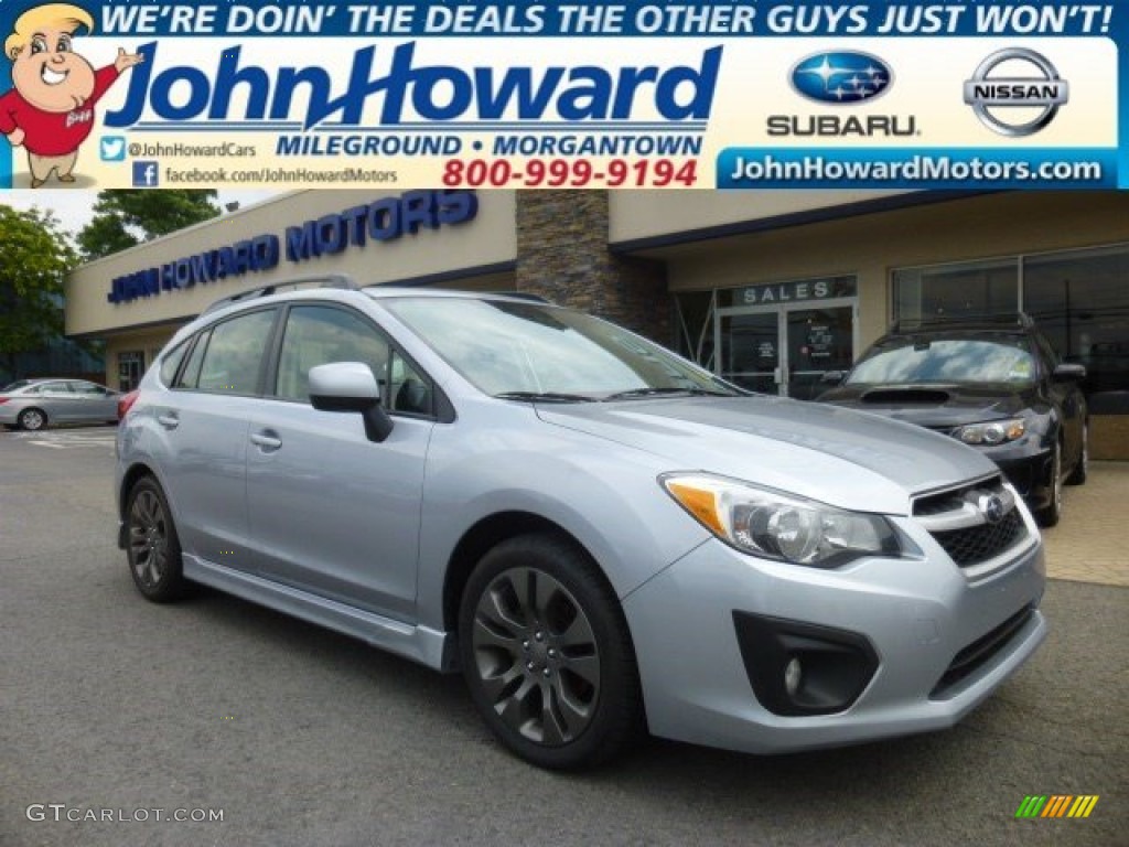 2012 Impreza 2.0i Sport Premium 5 Door - Ice Silver Metallic / Black photo #1