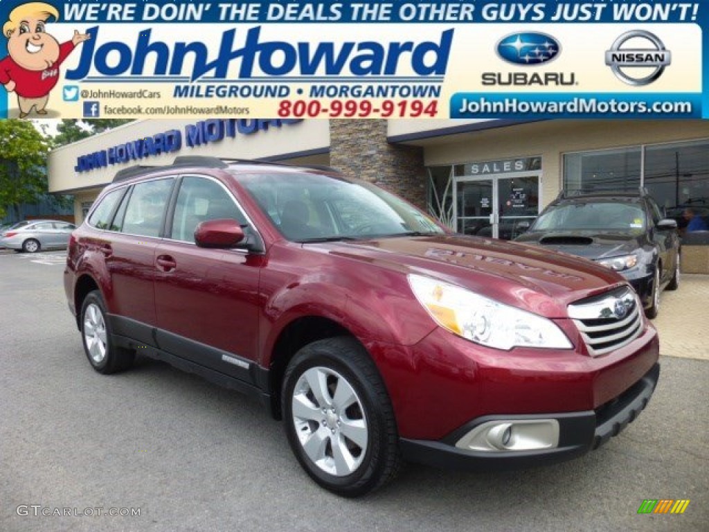 2012 Outback 2.5i - Ruby Red Pearl / Off Black photo #1