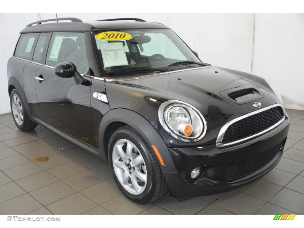 2010 Cooper S Clubman - Midnight Black Metallic / Gravity Tuscan Beige Leather photo #1