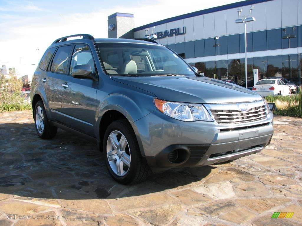 2009 Forester 2.5 X Premium - Sage Green Metallic / Platinum photo #1