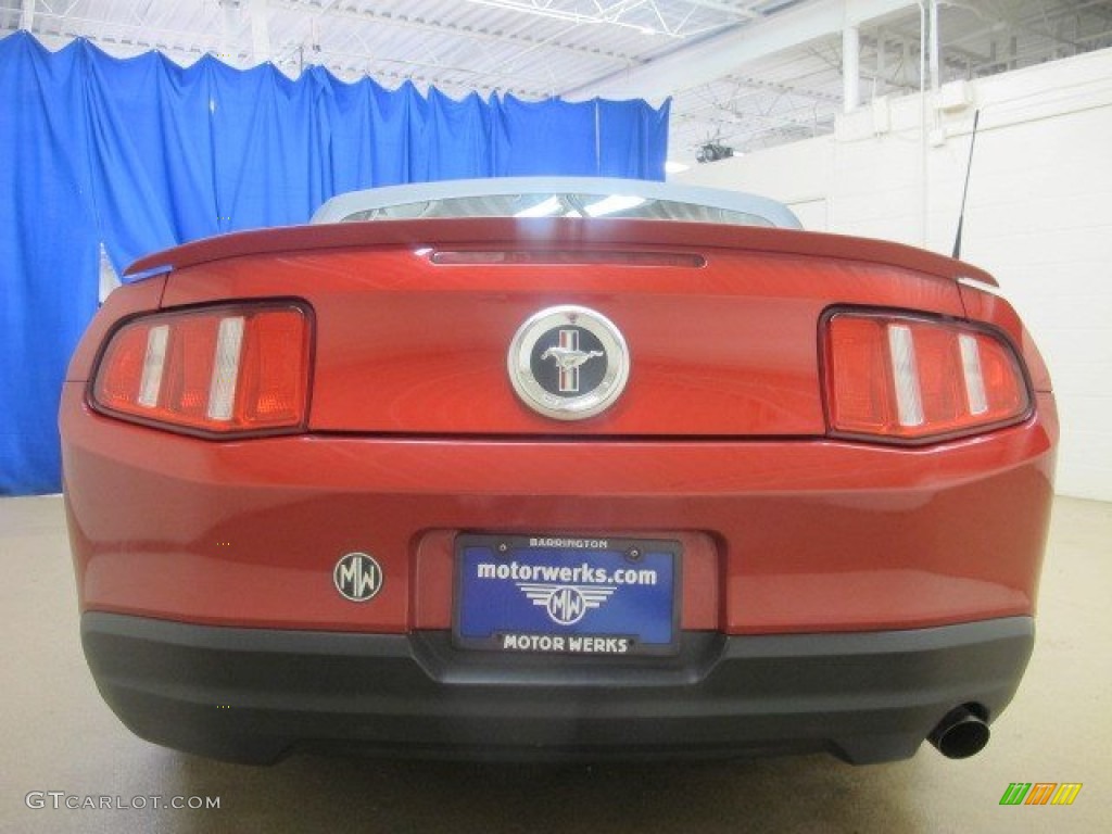 2010 Mustang V6 Premium Convertible - Red Candy Metallic / Saddle photo #8