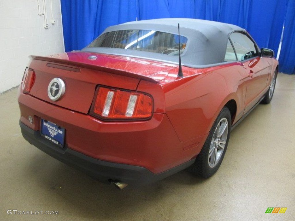 2010 Mustang V6 Premium Convertible - Red Candy Metallic / Saddle photo #9