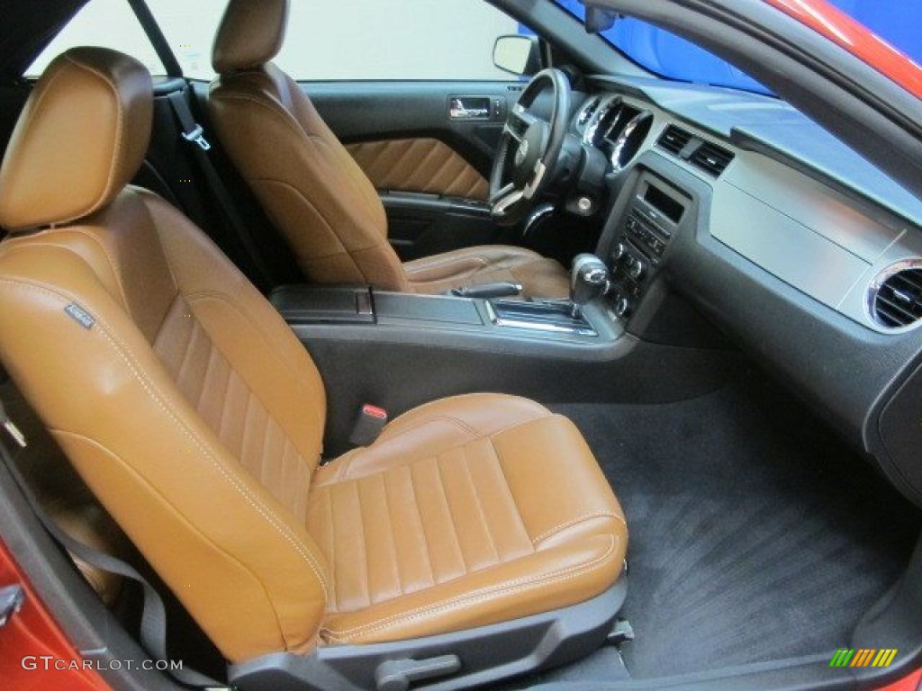 2010 Mustang V6 Premium Convertible - Red Candy Metallic / Saddle photo #21