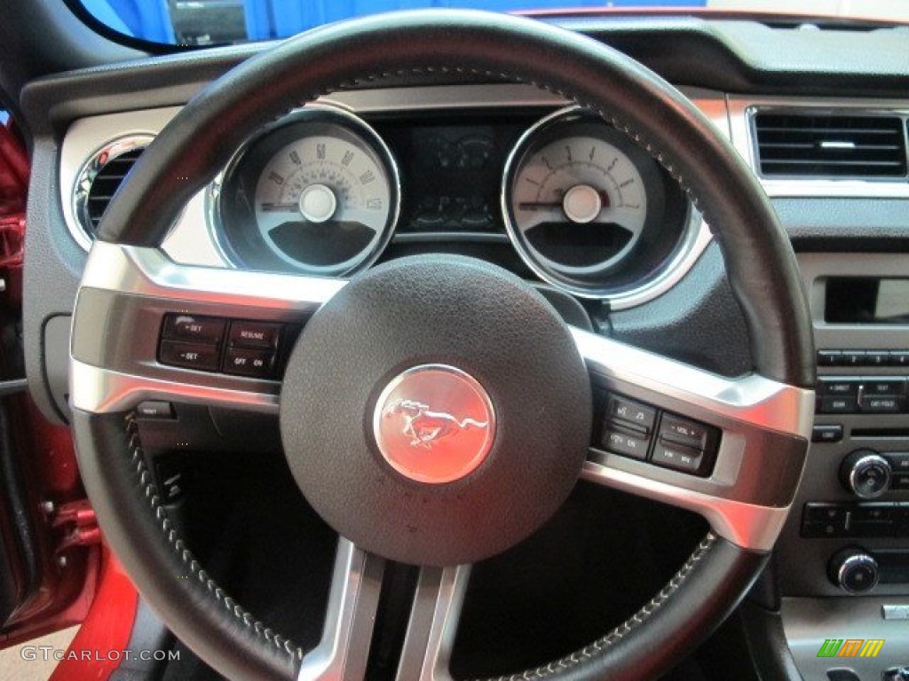 2010 Mustang V6 Premium Convertible - Red Candy Metallic / Saddle photo #31