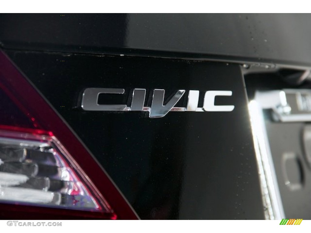 2014 Civic LX Coupe - Crystal Black Pearl / Black photo #3