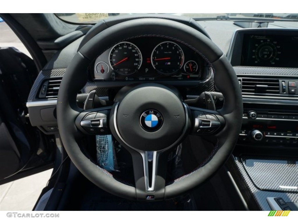 2015 BMW M6 Coupe Black Steering Wheel Photo #95104529