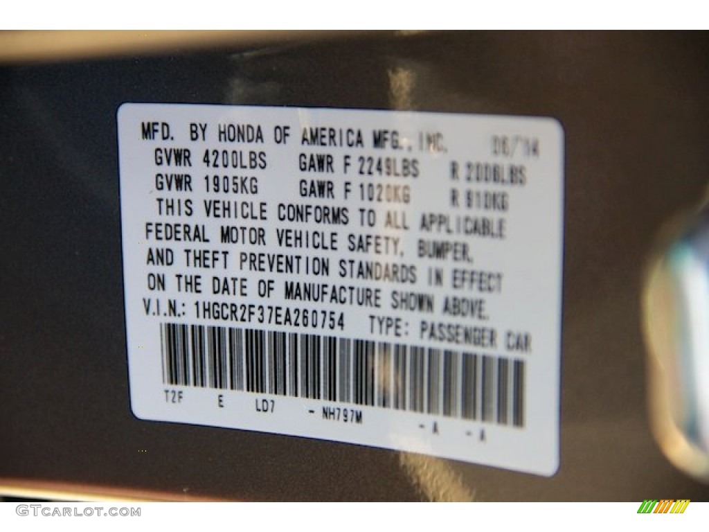 2014 Accord LX Sedan - Modern Steel Metallic / Black photo #20