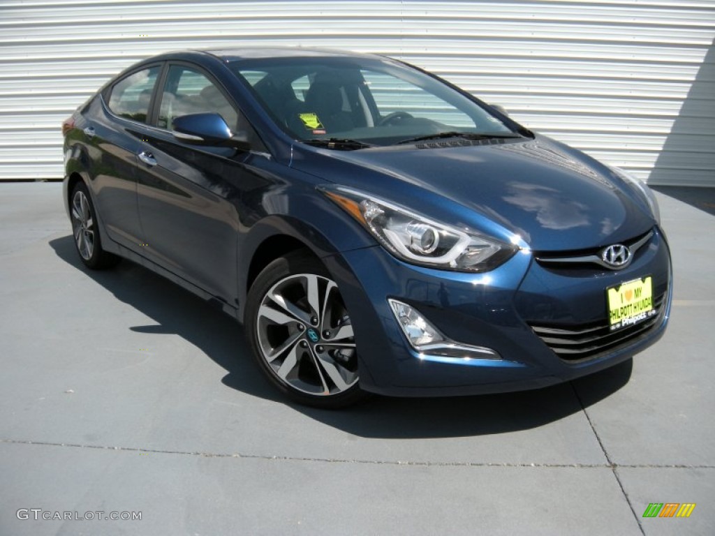 2015 Elantra Limited Sedan - Lakeside Blue / Gray photo #1