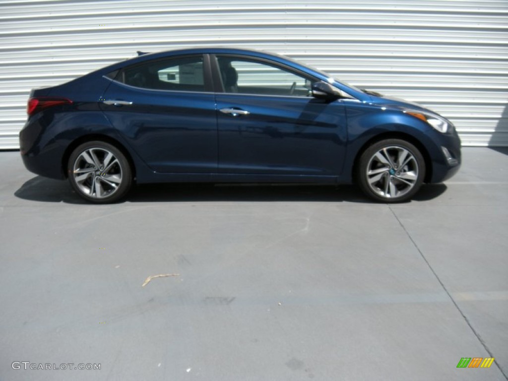 2015 Elantra Limited Sedan - Lakeside Blue / Gray photo #3