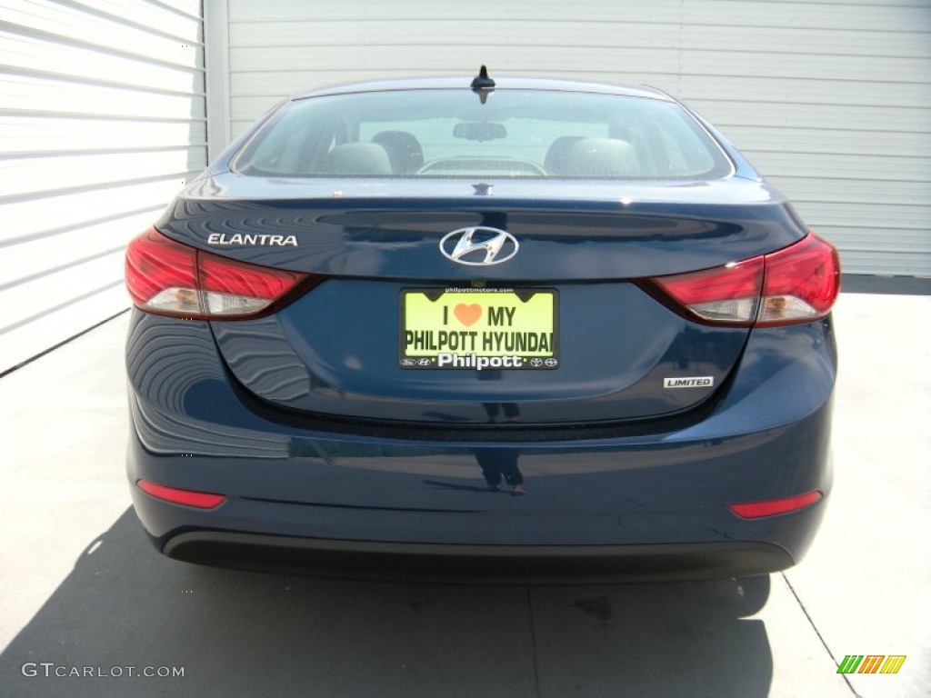 2015 Elantra Limited Sedan - Lakeside Blue / Gray photo #5