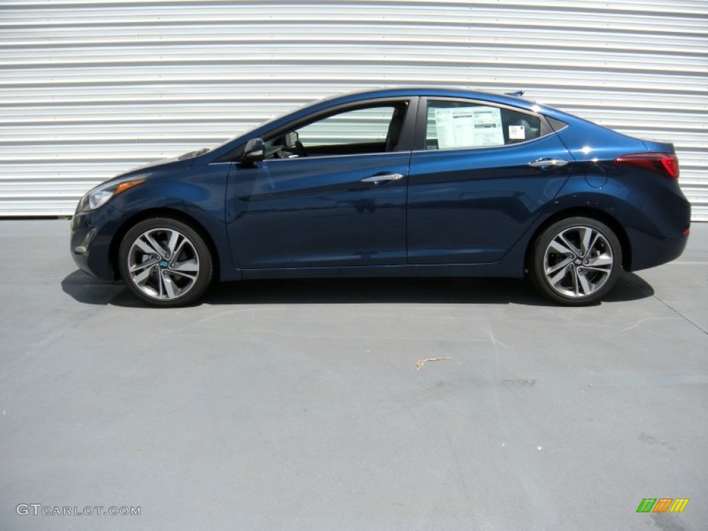 Lakeside Blue 2015 Hyundai Elantra Limited Sedan Exterior Photo #95118755