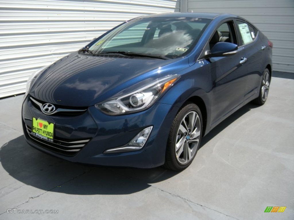 2015 Elantra Limited Sedan - Lakeside Blue / Gray photo #7