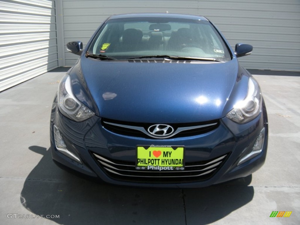 2015 Elantra Limited Sedan - Lakeside Blue / Gray photo #8