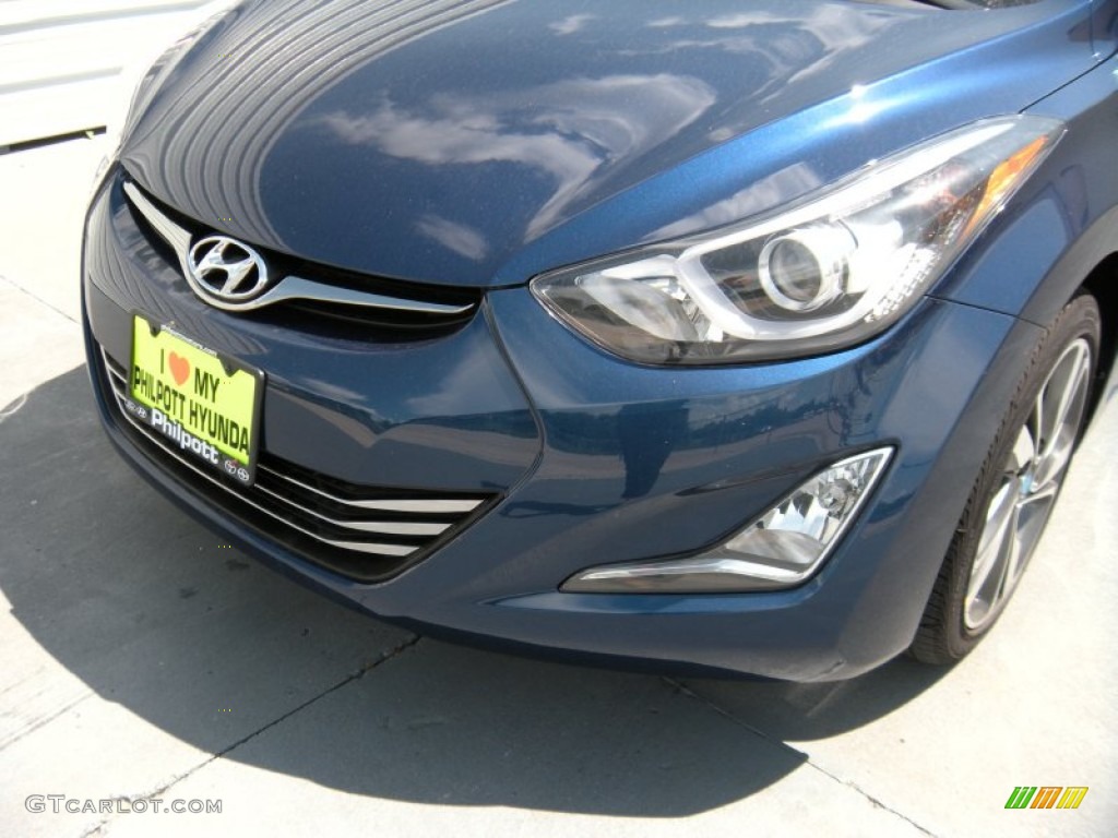 2015 Elantra Limited Sedan - Lakeside Blue / Gray photo #10