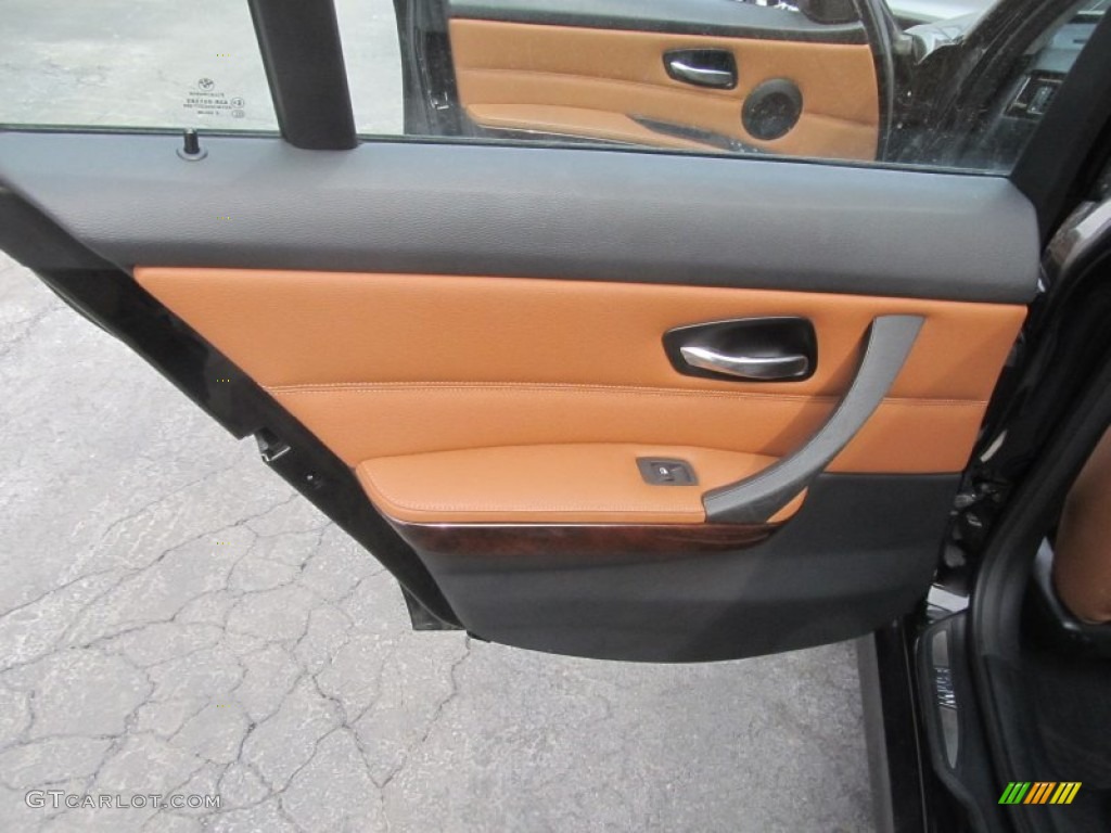 2011 BMW 3 Series 328i xDrive Sedan Saddle Brown Dakota Leather Door Panel Photo #95119178