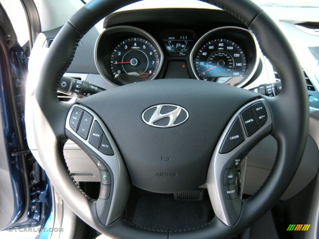 2015 Hyundai Elantra Limited Sedan Gray Steering Wheel Photo 95119367