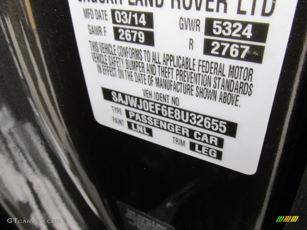 2014 XF Color Code LNL for Stratus Grey Metallic Photo #95122079