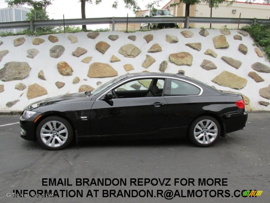 2013 3 Series 328i xDrive Coupe - Jet Black / Black photo #2