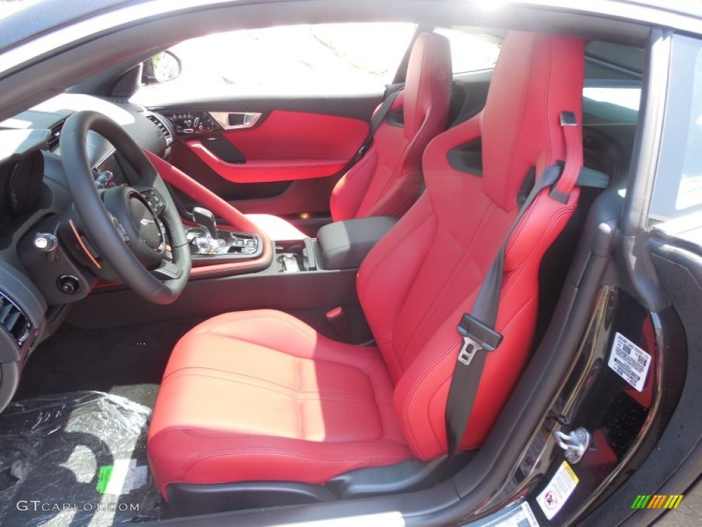 Red Interior 2015 Jaguar F-TYPE S Coupe Photo #95125430
