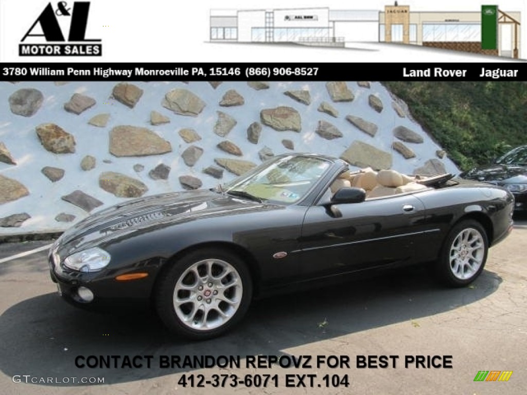 2002 XK XKR Convertible - Anthracite Metallic / Oatmeal photo #1