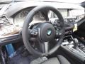 2014 BMW 5 Series Black Interior Steering Wheel Photo