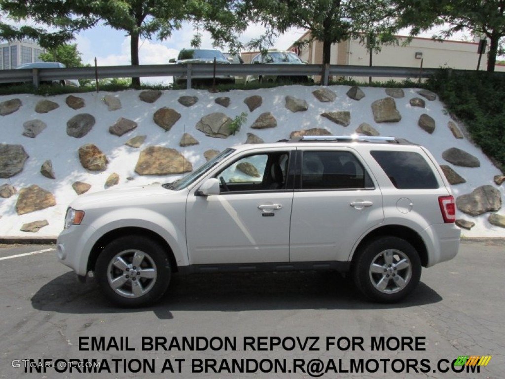 2010 Escape Limited V6 4WD - White Suede / Charcoal Black photo #2