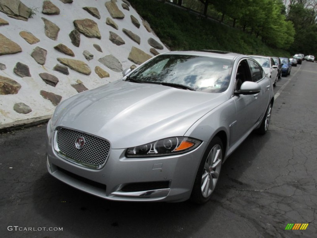 Rhodium Silver Metallic 2014 Jaguar XF 3.0 AWD Exterior Photo #95131328