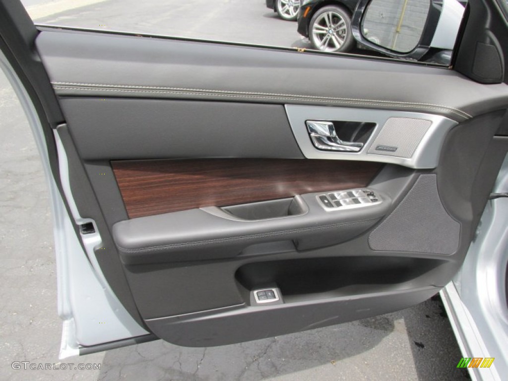 2014 Jaguar XF 3.0 AWD Warm Charcoal Door Panel Photo #95131346