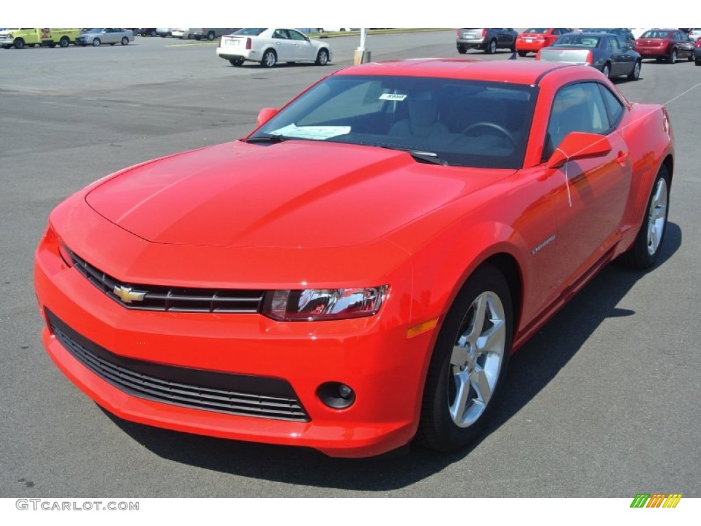 2014 Camaro LT Coupe - Red Hot / Gray photo #2