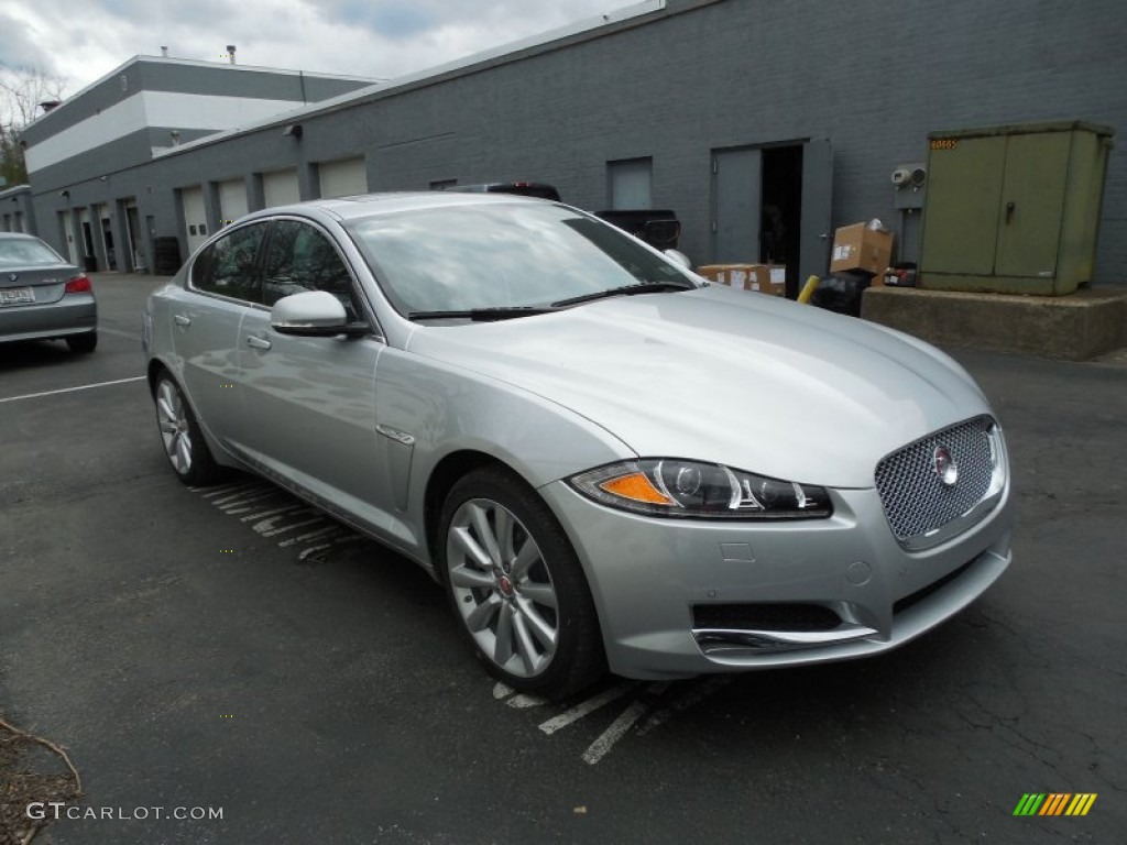 Rhodium Silver Metallic 2014 Jaguar XF 3.0 AWD Exterior Photo #95132228